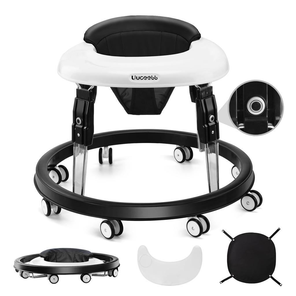 Uuoeebb Baby Складной Детский Рост Переворачивающийся Включает Питание Ребенок Детские Товары Ходунки, Ходунки, Регулируемые, Профилактика, Фиксированный, Тарелка, Тележка,