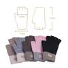 Anti-Freeze Knitted Fingerless Gloves Warm Half Finger Gloves New Touchscreen Mittens  Women Men