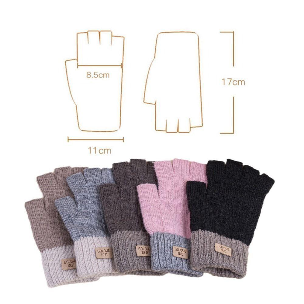 Anti-Freeze Knitted Fingerless Gloves Warm Half Finger Gloves New Touchscreen Mittens Women Men