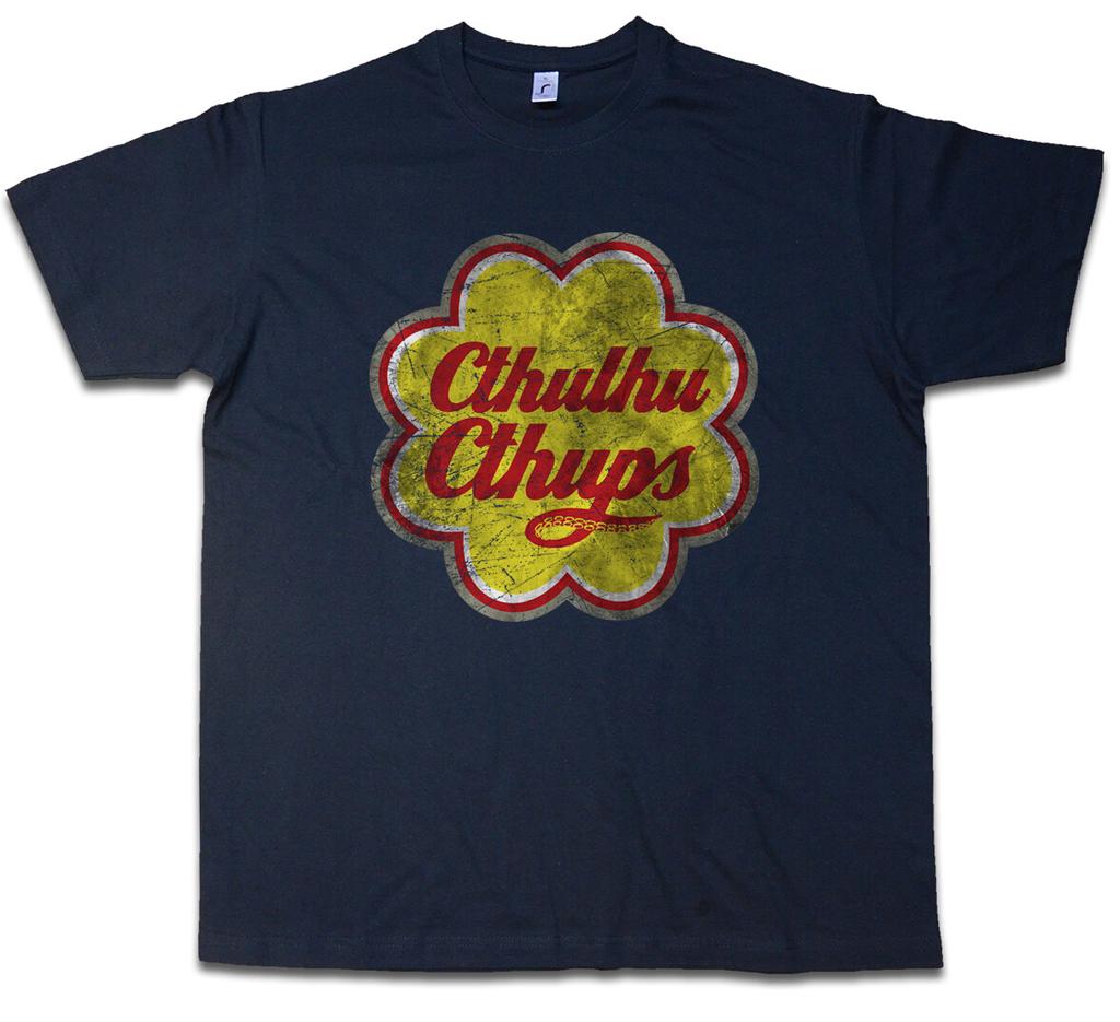 CTHULHU CTHUPS T-Shirt Mens Womens Tees Top Wars Horror Arkham H. P. Miskatonic R?LYEH