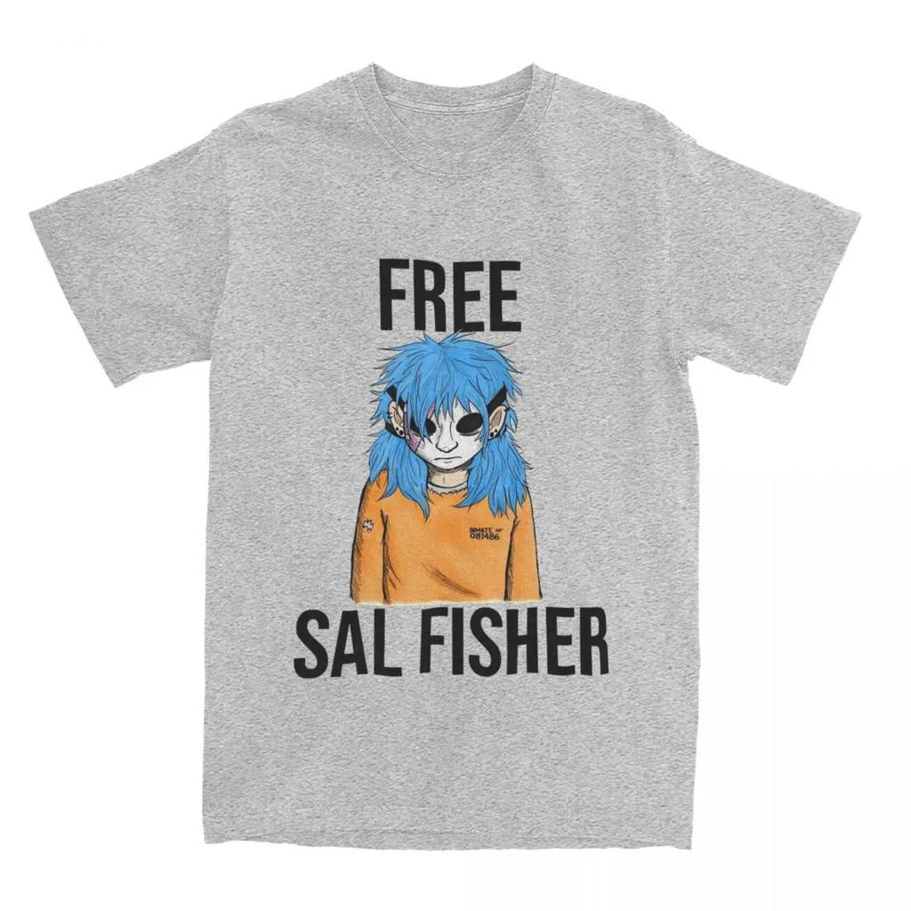 Novelty Free Sal Fisher Sally Face T Shirt Men Women's Pure Cotton Sallyface Tee Shirt Party Clothes