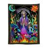 Home Decoration UV Tapestry Fluorescent Skull  Wall Hanging Cloth Bedroom  Psychedelic Art
