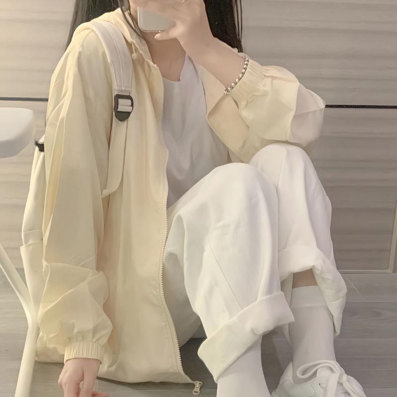 WTEMPO Women Sun-Protective Outdoor Sports Coats Sunscreen Hat Ice Silk Sun Protection Clothing Anti UV Windbreaker