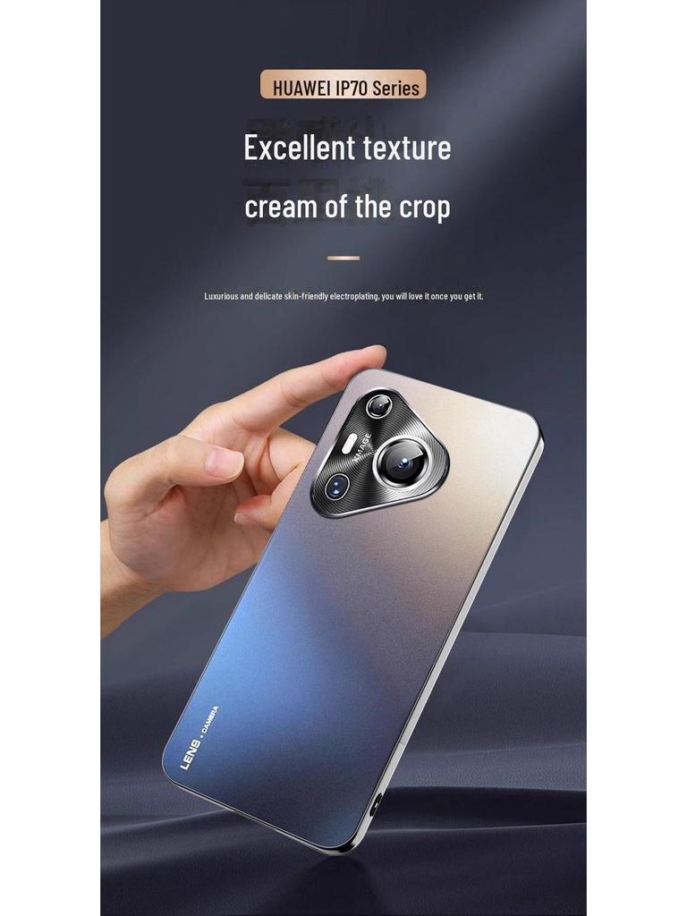 High-end Protective Case for Huawei P40/P50/P60/P70 Pro, Full Frosted Design with Electroplating Finish
