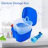 Коробка для брекетов Yousheng с двухсторонней чистящей щеткой, портативная коробка для ретейнеров с корзиной для слива, дорожный контейнер для зубных протезов, контейнер для элайнеров