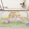 Precious Moments Cute Floor Mat Non-Slip Laundry Room Mat Laundry Decor Balcony Child Living Room Bedside Mats