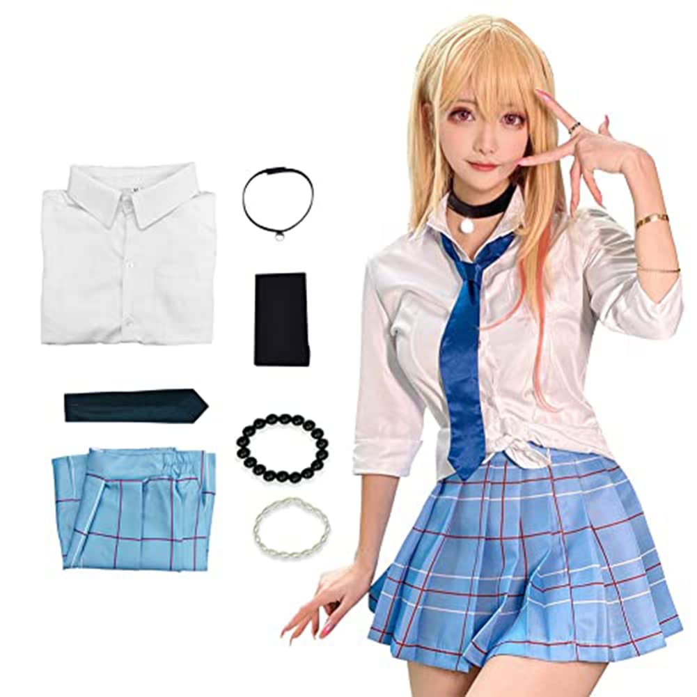 Formemory That dress-up doll falls love Cosplay Kitagawa Maimu costume uniform set necktie tools accessories included Kisekoi event anime disguise