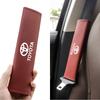  RATG2 For Toyota Car Pu Leather Seat Belt Shoulder Protection Set Interior Accessories  Corolla Crown Yaris Chr Auris Rav4car sticker