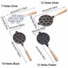 7/12/16 Holes Egg Tart Mold Long Handle Walnut Cookie Maker Mini Muffins Baking Mold  Home Bakery