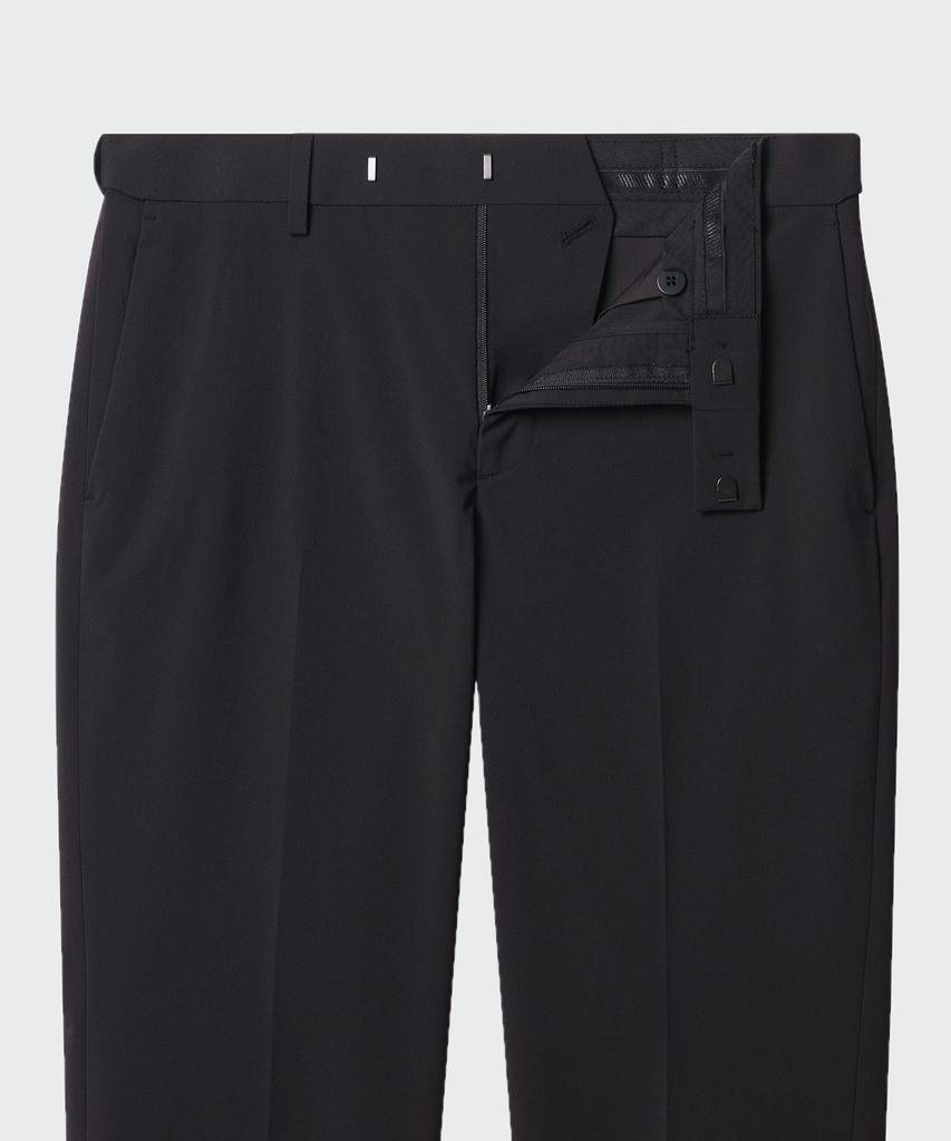 MUSINSA STANDARD [Cooltandard] Tapered Hidden Banding Crop Slacks [Dark Gray]
