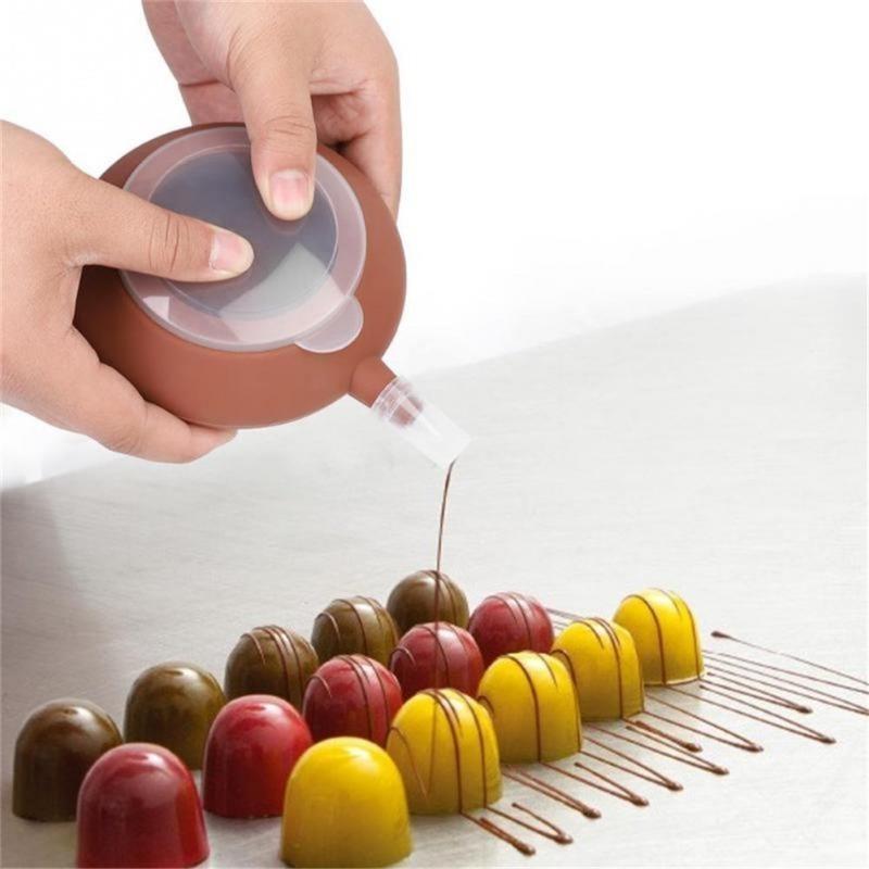Силиконовый декоративный горшочек для макарон, экструдер для шоколадного джема, набор из 5 насадок для кухонных инструментов для выпечки тортов