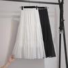 2024 Summer Women's Chiffon A-Line Mid-Length Slit Skirt - Thin Fairy Style