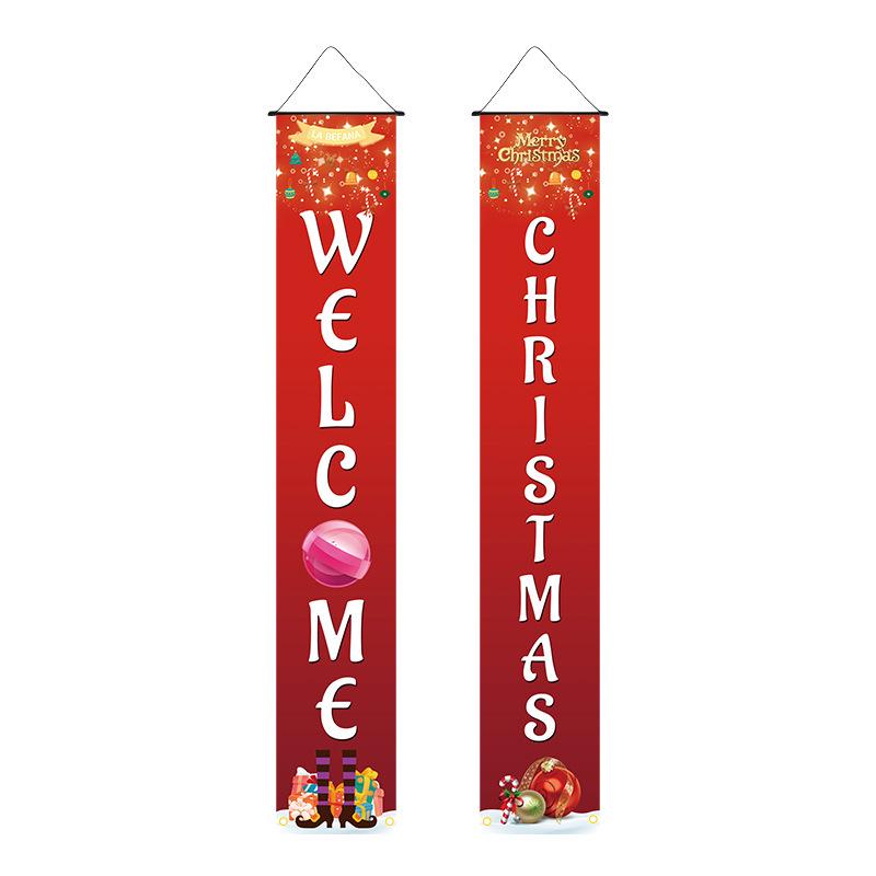 New Christmas Hanging Flag: Atmosphere Decoration, Ins Style Background Cloth, Custom Christmas Couplets for Porch (2026).