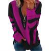 Осень-зима модный пуловер на молнии, топы, женские повседневные лоскутные свободные блузки, женские рубашки с длинными рукавами, блузки, уличная одежда