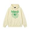 Womens Daisy Print Hooded Sweatshirt Loose Fit Casual Outerwear
