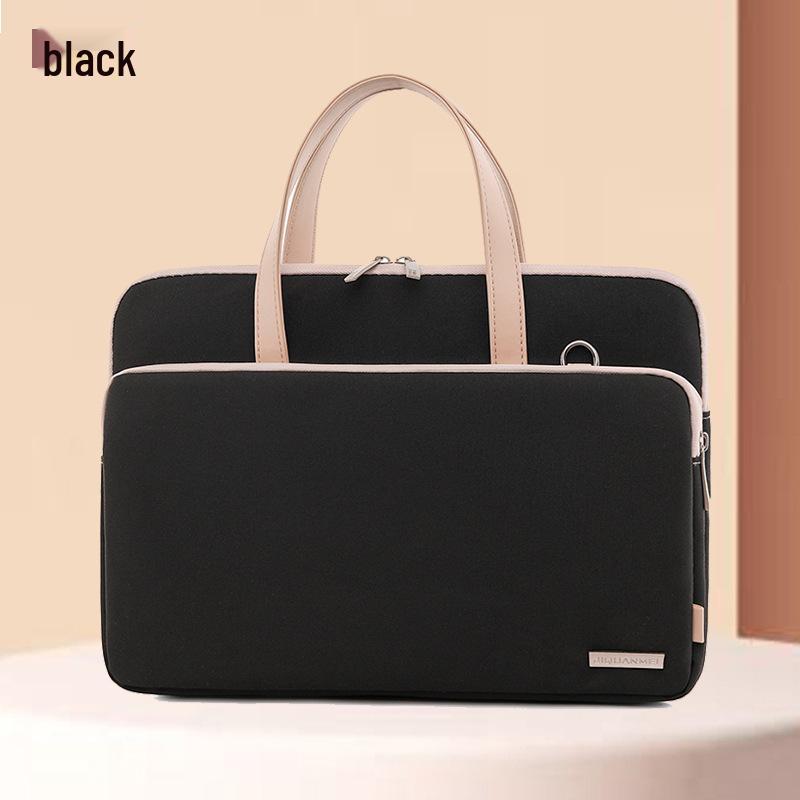 Morandi Lightweight & Fashionable Single-Shoulder Waterproof Laptop Bag, Plush Tote Briefcase for 13/16 Inch Computers