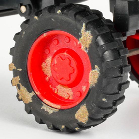 Винтажная модель трактора из сплава со звуковым светом, подвижная задняя каретка, литая под давлением ферма, грузовик, автомобиль, игрушка, украшение для рабочего стола, подарок для малышей, мальчиков и девочек