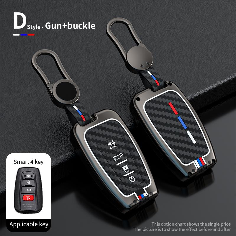 Чехол для автомобильного ключа для Toyota Prius Camry Corolla C-HR CHR RAV4 Prado Izoa Levin Avalon 2018 2019 2020 цинковый корпус