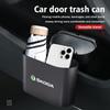 VIJT4 For Skoda Car Hanging Trash Bin Storage Box Auto Accessories Kamiq MK3 Roomster Rapid Kodiaq Karoq Fabia Enyaq