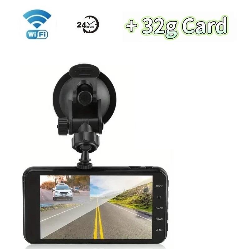 4-Inch HD Dual-Lens Touchscreen WiFi Car Dashcam