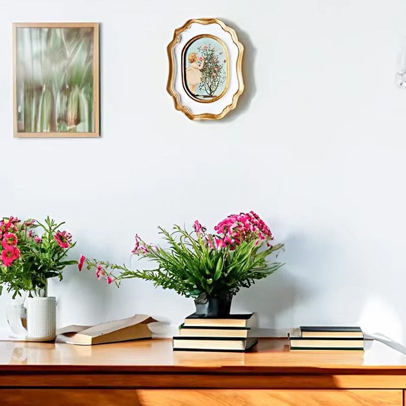 1 шт. настольные украшения оригинальность настенные винтажные золотые фоторамки в европейском стиле упорядочить стол смола