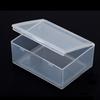 5Pcs Transparent Plastic Storage Box Clear  Rectangle Multipurpose Display Box