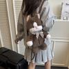 Cat Bear Plush Cartoon Mini Backpack With Zipper And Open Storage Outings Casual