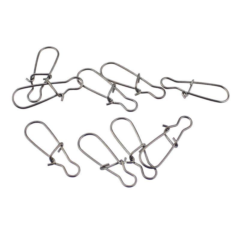 Premium Stainless Steel Fishing Fastlock Needle Swivels Snap Duo-lock Hooks Tackle Set Of 100