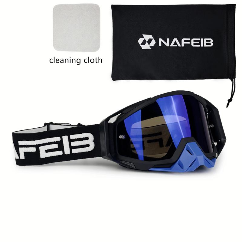 NAFEIB Motorcycle Goggles Men's Riding UV400 Windproof And Sand Resistant Detachable Off-road Helmet Goggles