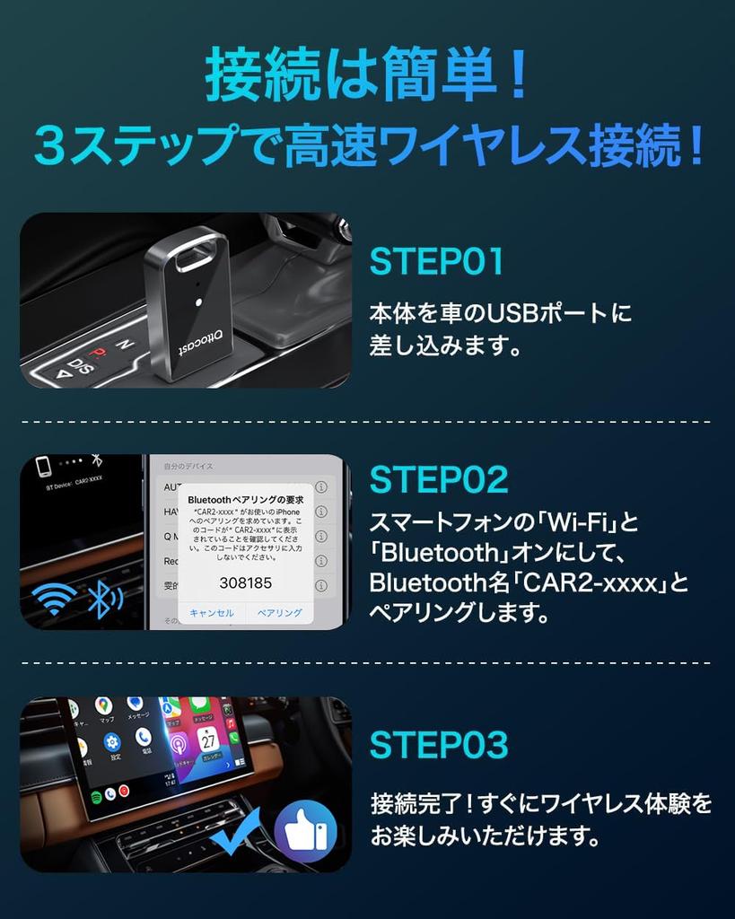 Оригинальный беспроводной адаптер OTTOCAST Mini2 CarPlay Android Auto для совместимости с проводными CarPlay и Android. Совместим с авторизованными отечественными дилерами