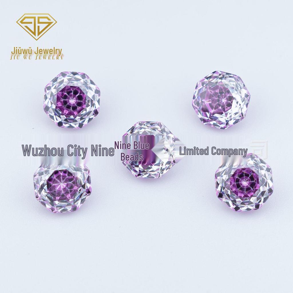 4-8mm Gradient Rose-Cut Two-Tone Soft Core Zircon Millennium Rose