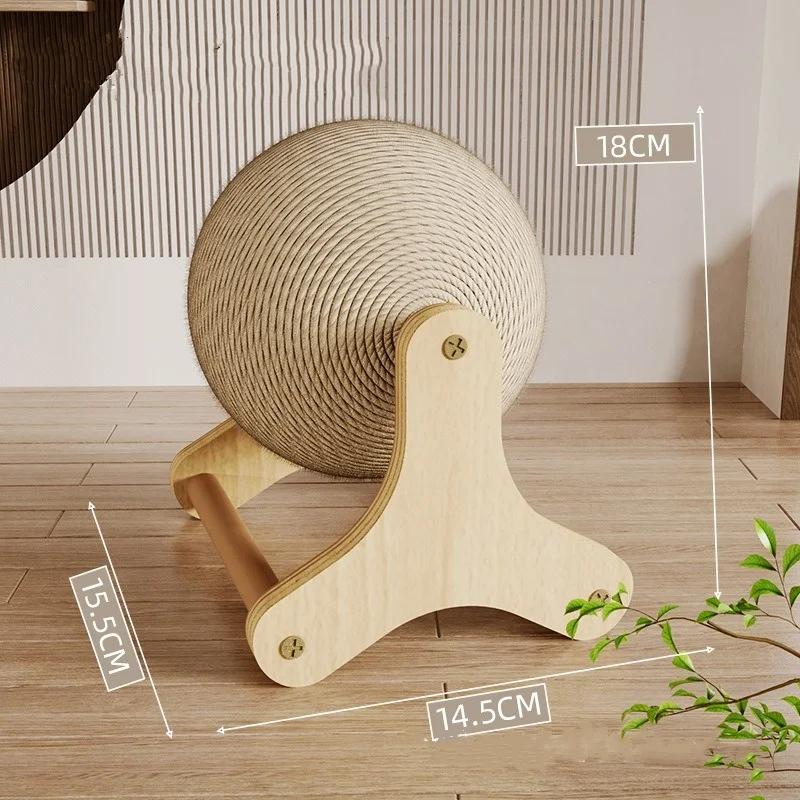 Cat Scratcher Toy Cat Scratching Ball Toy Natural Sisal Rope Cat Scratching Ball Scratcher with Ball Cat Exercise Wheel For Cats