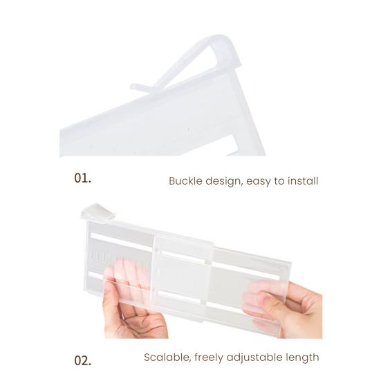 Разделительная доска для холодильника, выдвижной пластиковый разделитель, классифицированная шина для хранения, регулируемая кухонная полка, органайзер