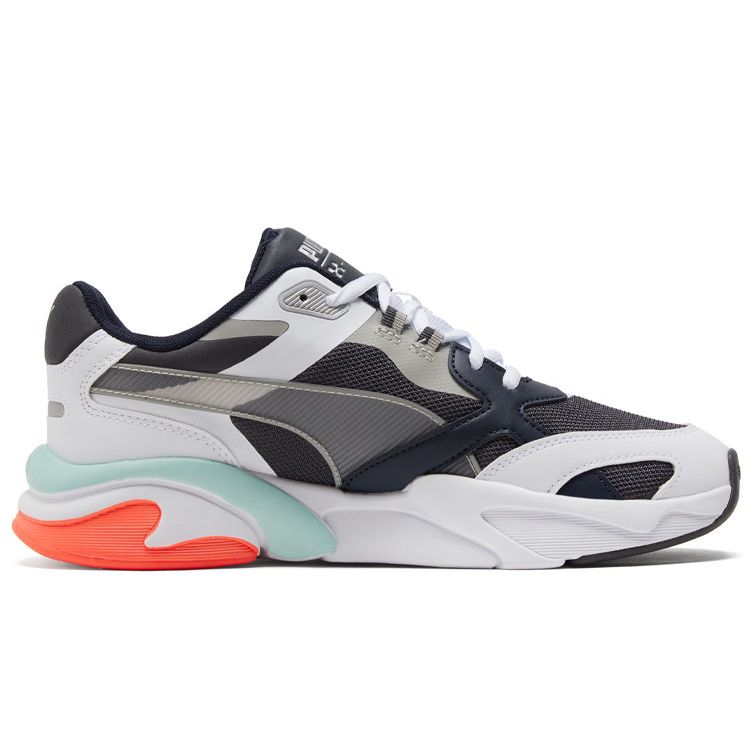 Puma X-Ray Millennium Ткань Модный Цветной Блок Амортизирующие Дышащие Низкие Повседневные Кроссовки Унисекс Белый Черный Оранжевый 375999-06