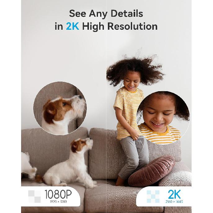 Blurams Pet Camera 2K, Cameras for Home Security with One-Touch Call, Dog Camera w/Color Night Vision, Motion Tracking, Cloud & SD Card Storage