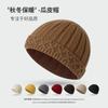Autumn and Winter Warm and Cold-proof Brimless Solid Color Melon Rind Wool Hat Female Versatile Yuppie Hip-hop Knitted Cold Hat