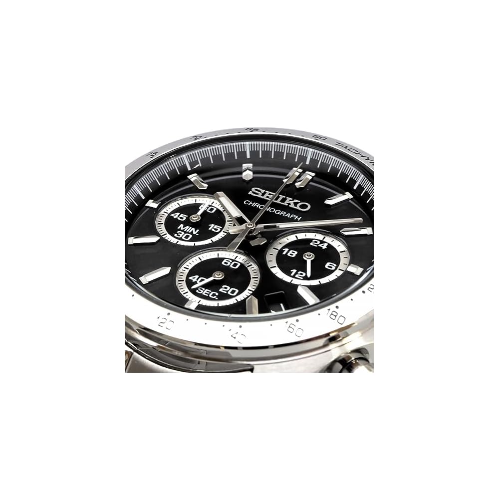 Мужские кварцевые часы Seiko с хронографом SBTR013 Черные 1/5 секунды Водонепроницаемые