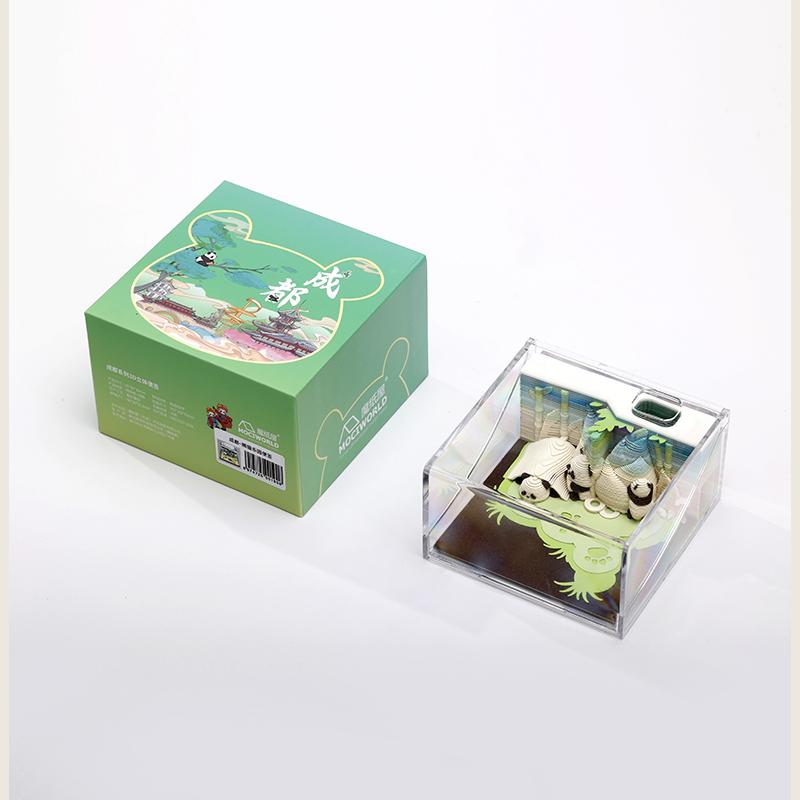 3D Creative Panda Model Notepad Loose Leaf Office Memo Pad Paper Art Gift Craft
