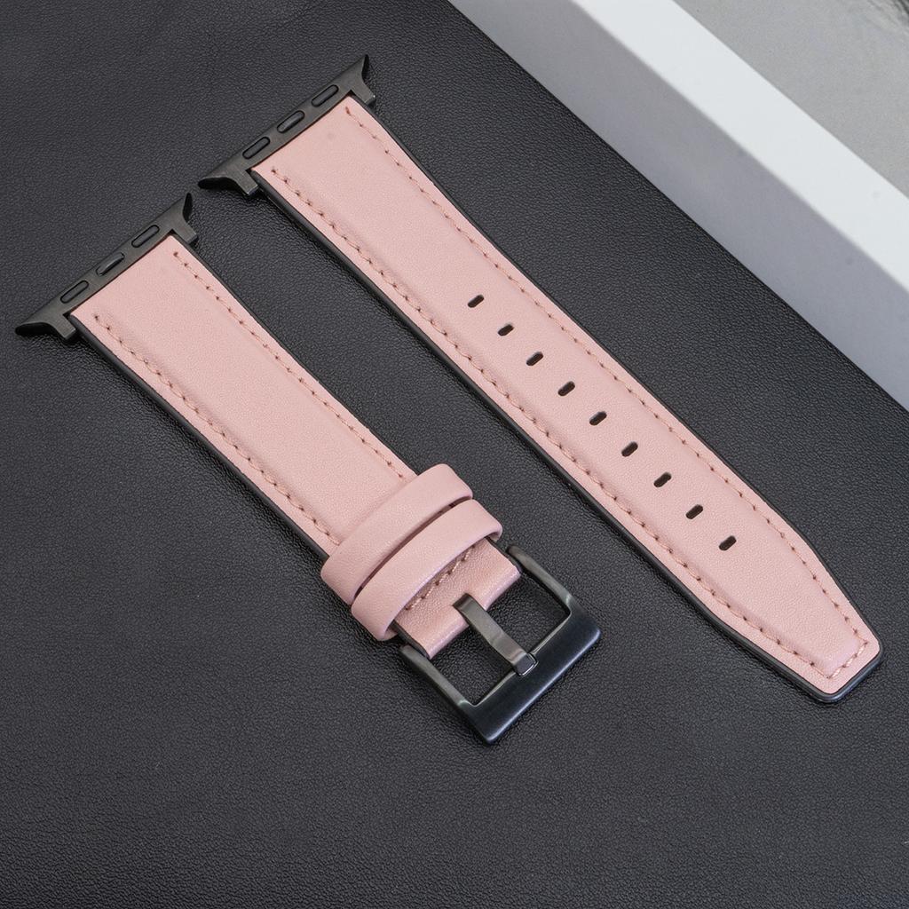Кожаный ремешок для Apple Watch Band Ultra 2 49мм 46мм 44мм 45мм 42мм 41мм 40мм Браслет для Iwatch Серии 10 9 8 7 6 5 4 Correas