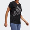 adidas Тренировочная спортивная футболка с круглым вырезом, женские топы, черная EB4498