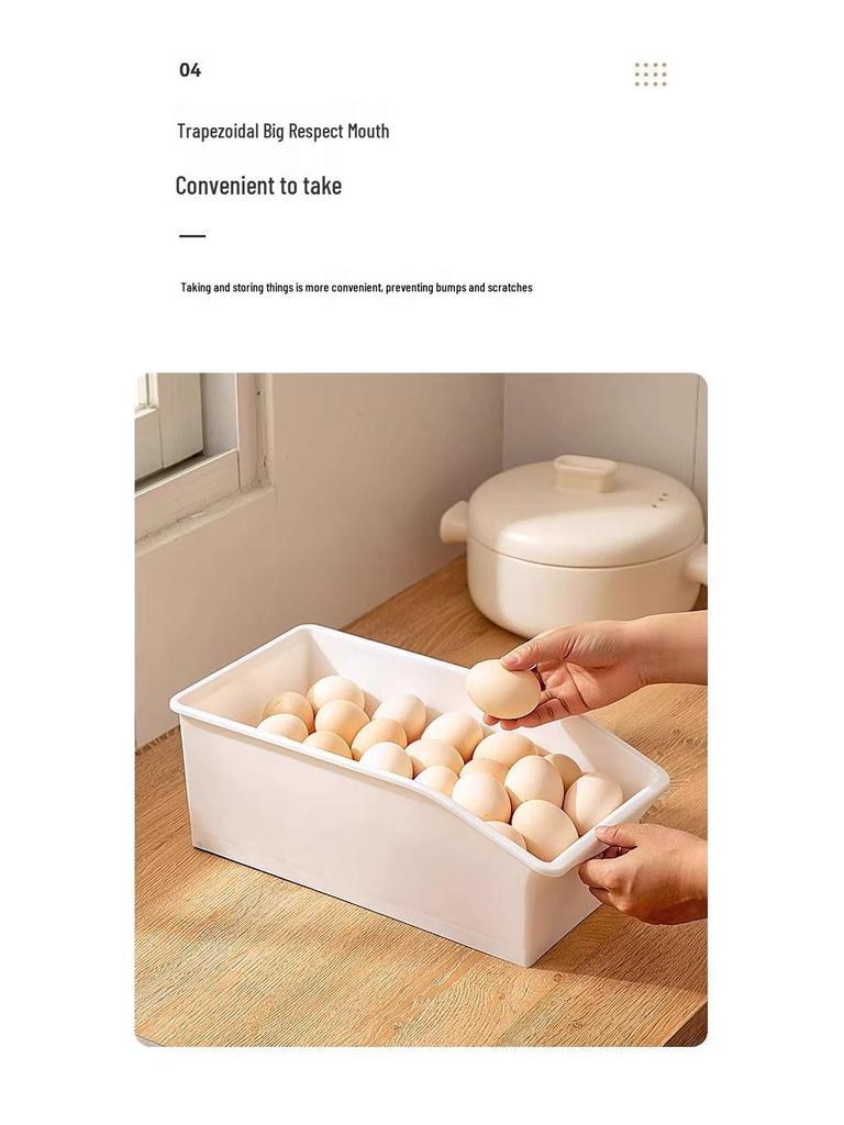 Egg & Beverage Dispenser Basket: Pull-Out Storage Box for Refrigerator & Freezer