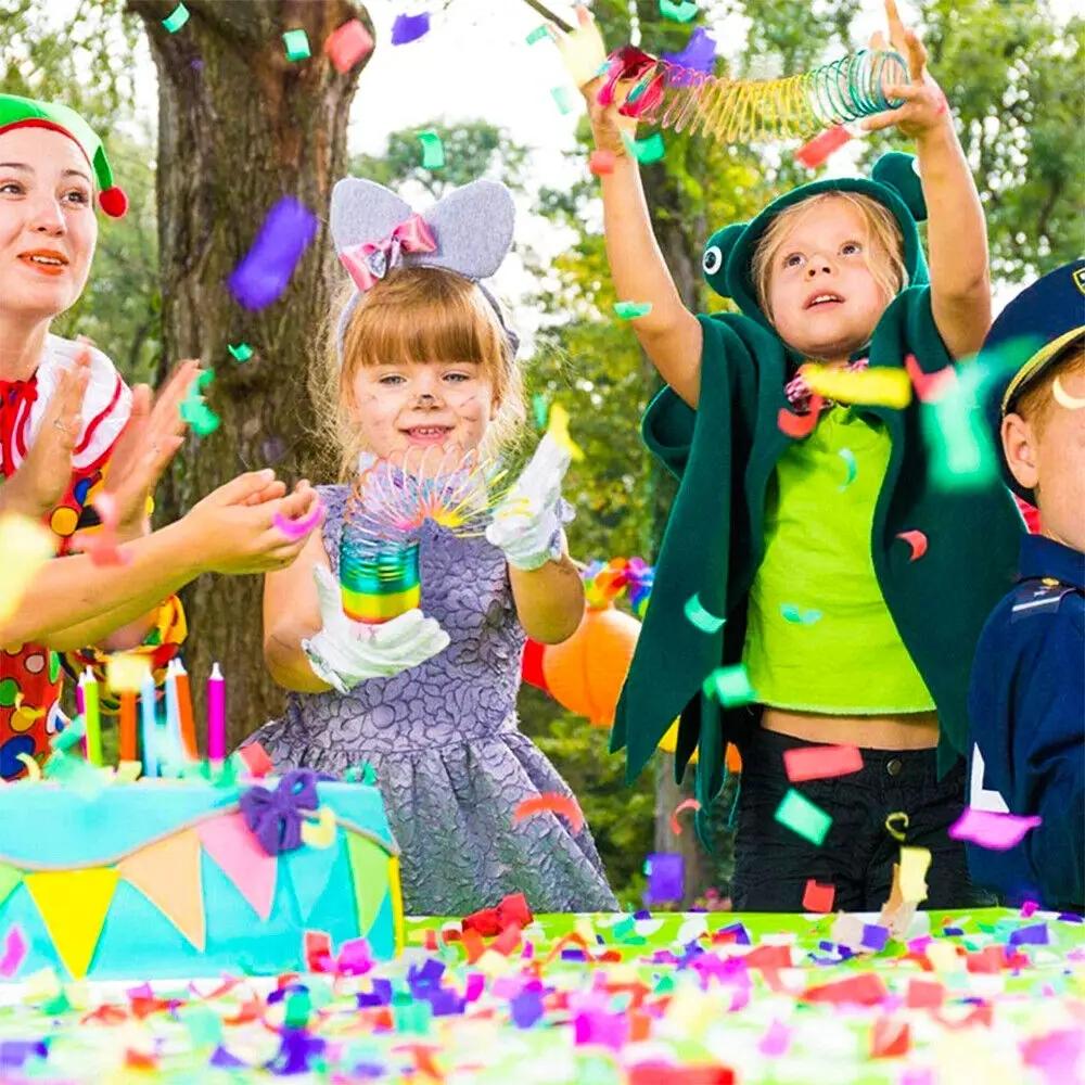 Радужная волшебная пружина, игрушка для вечеринки, растягивающаяся пластиковая пружина, круг, детская, взрослая, снятие стресса, креативная волшебная игрушка, игрушки для вечеринки по случаю дня рождения