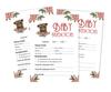 Inkdotpot Baby Shower Game Set Of 50 BabyA  AlphabetA  ABCA  Game Bear Jungle Animals Party