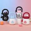 New High Appearance Level Stainless Steel Thermos Cup Cute Double Drink Carrying Pot Outdoor Portable Cup with Straw