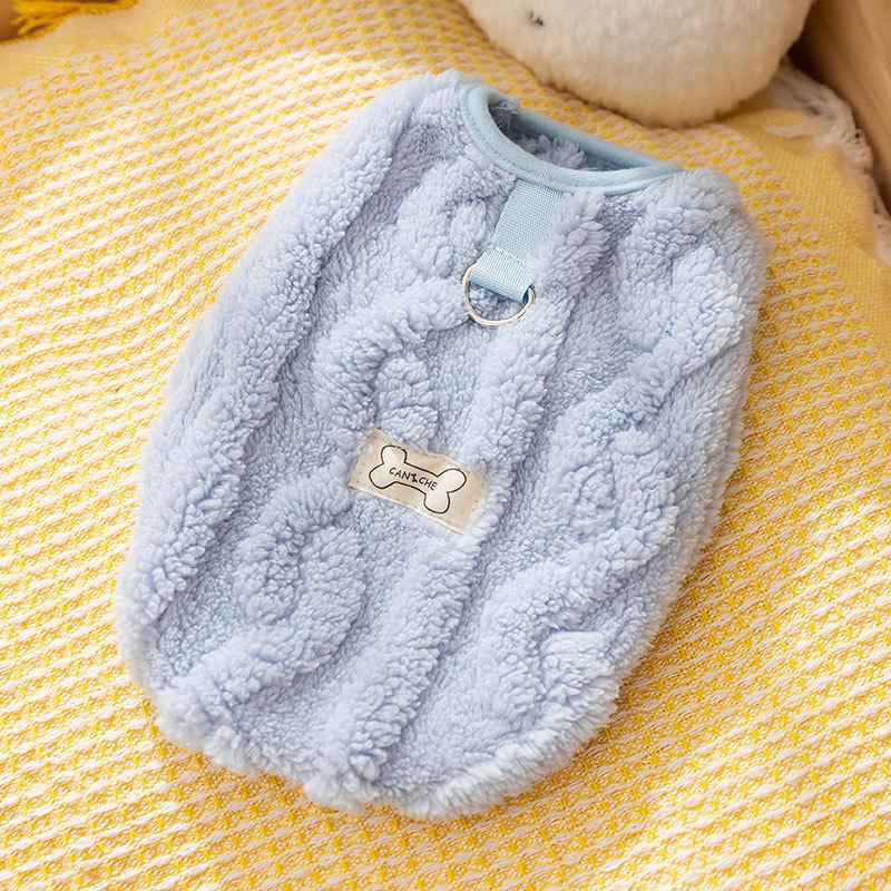 Осенне-зимний жилет для кошек Simple Twist Traction, флисовое пальто для лысых кошек, теплая утолщенная одежда для маленьких собак и кошек