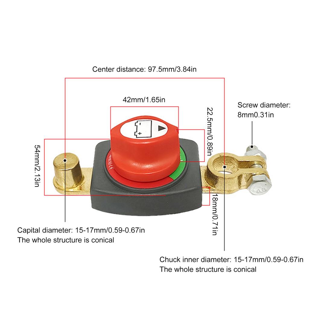 Battery Disconnect Switches Safety Cutoff Power Switches Emergency Power Switches for Home Electrical Power Systems