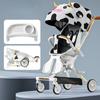 High View Lightweight Baby Stroller Bidirectional Four Wheels Cart Fold Can Sit or Lie Down Baby Stroller with Baby Comfort
