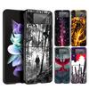 Жесткий ПК чехол для телефона Samsung Galaxy Z Flip 7 6 5 4 Черная крышка для Galaxy Z Flip 3 Складные Чехлы Меч Креативный узор