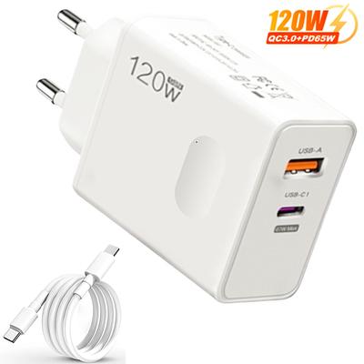 120 Вт быстрое зарядное устройство USB Type C PD кабель быстрая зарядка Quick Charge 3.0 адаптер для iPhone Xiaomi Samsung Oneplus Pixel сотовые телефоны