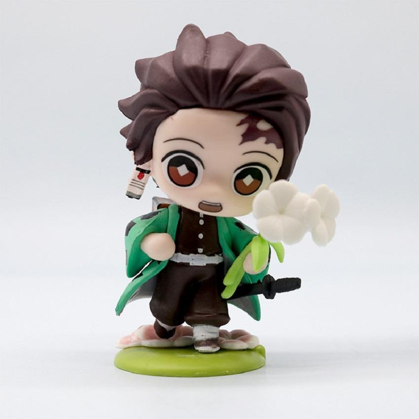 Hot Demon Slayer Tanjiro Kamado Nezuko Anime Cartoon Figure Blind Box Creative Statue Model Ornament Surprise Gift Box